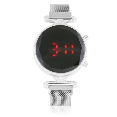 JG Z3161 Dámské LED hodinky magnetické stříbrné