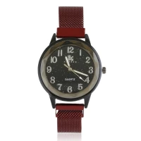 JG Z3114 Dámske magnetické hodinky červené
