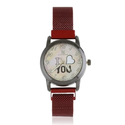 JG Z3094 Dámske magnetické hodinky červené