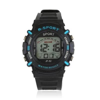JG Z2607 Pánské silikonové sportovní hodinky černé