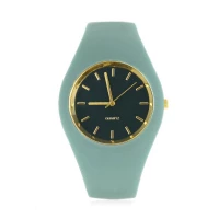 JG Z1879 Dámské silikonové hodinky zelené