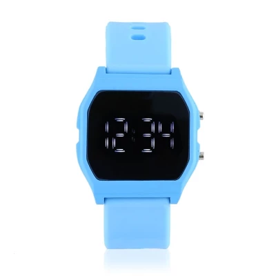 JG Z1849 Silikonové LED hodinky Unisex modré