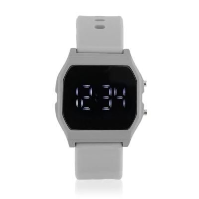 JG Z1848 Silikonové LED hodinky Unisex šedé