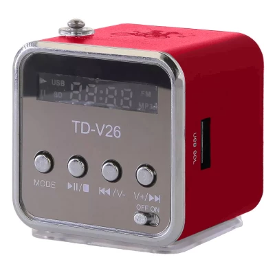 Verk 06211 Prenosné rádio Global Technology TD - V26 červené