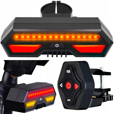 Verk 14339 Vodeodolné LED svetlo na bicykel s blinkrmi