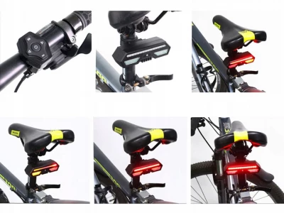 Verk 14339 Vodeodolné LED svetlo na bicykel s blinkrmi