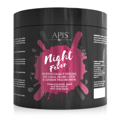 APIS Night Fever - Čistiaci peeling na telo, ruky a nohy s trstinovým cukrom 700g