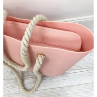 eCa T1R Gumová kabelka shopper bag Jelly pudrově růžová