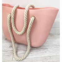 eCa T1R Gumová kabelka shopper bag Jelly pudrově růžová
