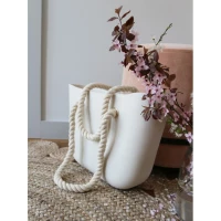 eCa T1PIA Gumová kabelka shopper bag Jelly krémová