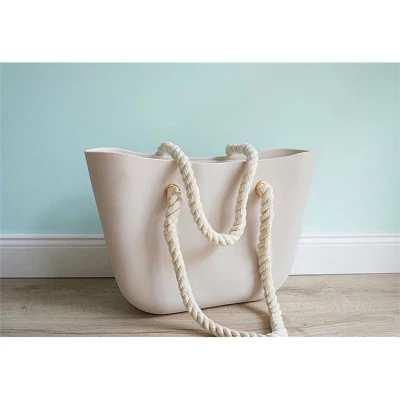 eCa T1PIA Gumová kabelka shopper bag Jelly krémová