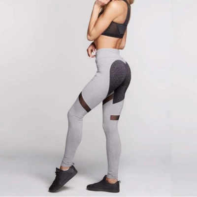 eCa Dámske športové legíny Fitness Trening šedé veľ. S