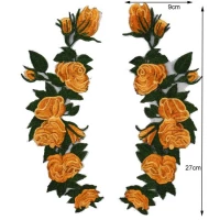 eCa H36 Nášivka kvety oranžová 2 ks