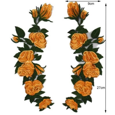 eCa H36 Nášivka kvety oranžová 2 ks