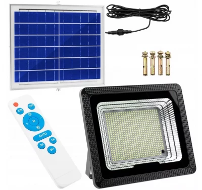 Pronett Solárny LED reflektor, IP67, diaľkové ovládanie, 200W
