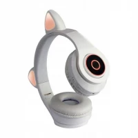 KIK KX5547 Bezdrôtové slúchadlá Cat Bluetooth 5.0 biele