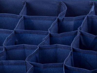 Verk 01620 Organizer do zásuvky na prádlo s 16 přihrádkami modrý