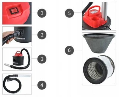 Kaminer 6317 Elektrický vysavač na popel 10 l bazar