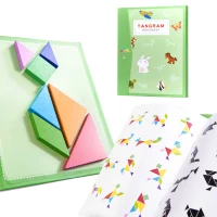KIK KX6262 Dětské magnetické 3D puzzle - tangram bloky