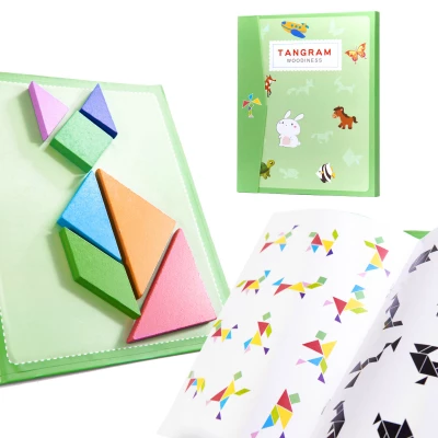 KIK KX6262 Dětské magnetické 3D puzzle - tangram bloky