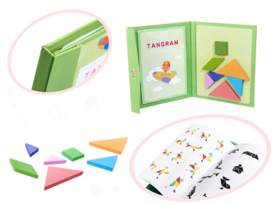 KIK KX6262 Dětské magnetické 3D puzzle - tangram bloky