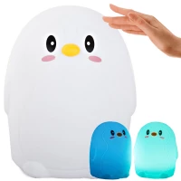 Verk 24068 Noční RGB lampička dotyková tučňák 3 x AAA