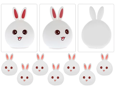 Verk 24072 Noční RGB lampička dotyková králík USB 1200mAh