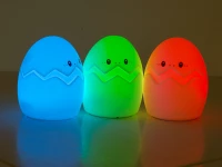 Verk 24074 Noční RGB lampička dotyková vajíčko 3 x AAA
