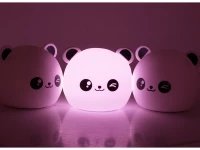 Verk 24079 Nočná RGB lampička dotyková panda USB 1200mAh s diaľkovým ovládaním