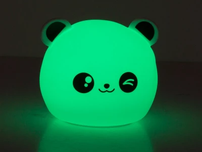 Verk 24079 Nočná RGB lampička dotyková panda USB 1200mAh s diaľkovým ovládaním