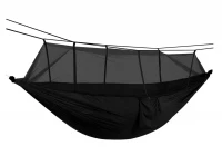 APT AG233I Turistická hamaka s moskytiérou 260 x 140 cm černá