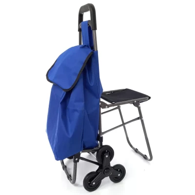Pronett XJ3658 Nákupní taška na kolečkách 40 L + sedátko color bazar