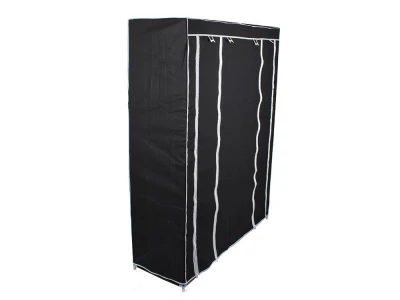 Verk 01494 Dvojitá skříň na oblečení 162cm x 125cm x 42cm černá