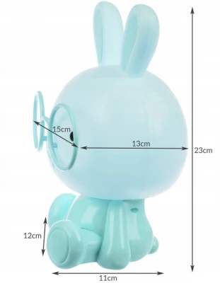 ISO 18069 Noční lampička Králíček 23 cm modrá
