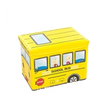 eCa Úložný box na hračky školní autobus žlutý