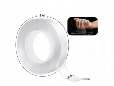 Verk 11304 Oboustranná NANO lepicí páska transparentní 30 mm x 5 m