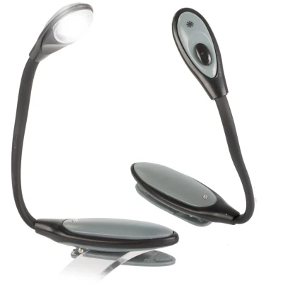 Verk 01682 Praktická LED lampička s klipom, čierno-sivá