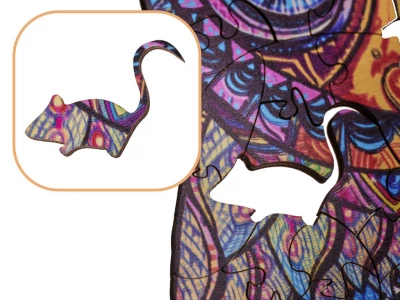 KIK KX5371 Dřevěné puzzle sova A3 130 prvků