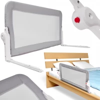 KIK KX5320 Ochranná zábrana na postel 150cm šedá