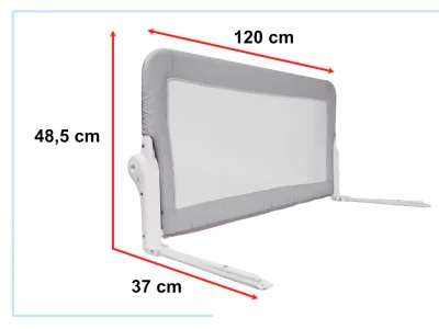 KIK KX5320 Ochranná zábrana na postel 150cm šedá