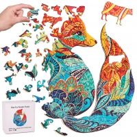 KIK KX5371 Dřevěné puzzle liška A3 148 prvků