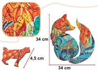 KIK KX5371 Dřevěné puzzle liška A3 148 prvků