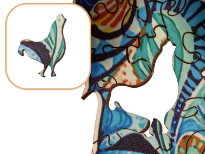 KIK KX5371 Dřevěné puzzle liška A3 148 prvků