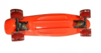KIK Pennyboard so svietiacimi LED kolesami 56 x 15 cm oranžový