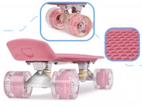 KIK Pennyboard se svítícími LED koly 56 x 15 cm růžový