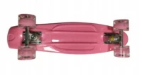 KIK Pennyboard se svítícími LED koly 56 x 15 cm růžový