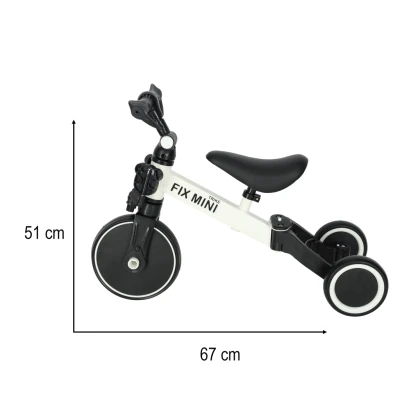 KIK KX5377 Multifunkční dětská tříkolka 3v1- Goodboy - bílá