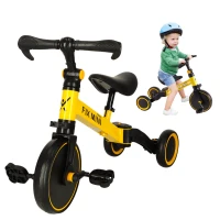 Trike Fix KX5377 Multifunkční dětská tříkolka 3v1 Goodboy - žlutá
