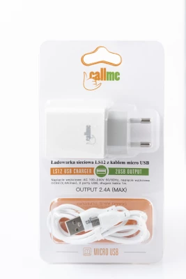 Callme LS12 2.1A 2 USB nabíječka s micro kabelem