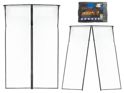 KIK KX6127 Moskytiéra do dverí s magnetmi 160 x 230cm čierna